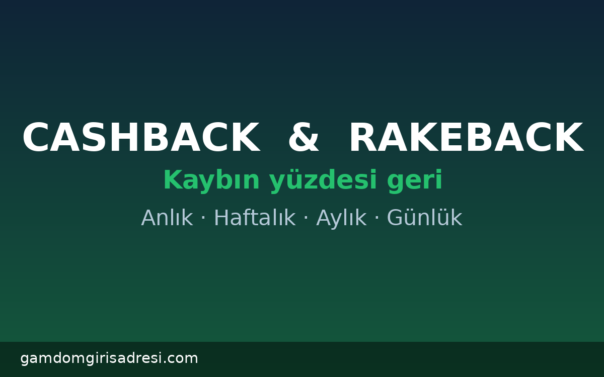 Gamdom Kayıp Bonusu 2026: Cashback ve Hızlı Rakeback 1 gamdom kayıp bonusu cashback ve rakeback türleri tablosu
